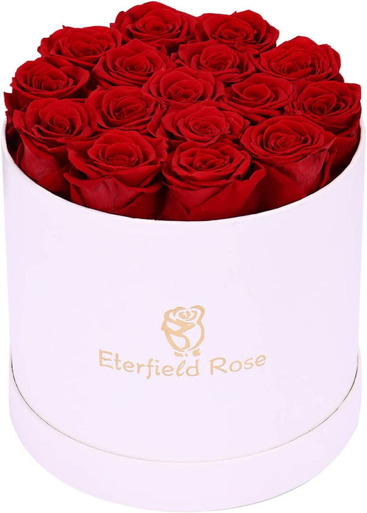 16-Piece Forever Flowers Preserved Rose in a Box Real Roses 